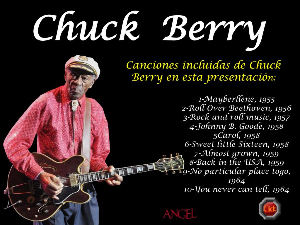 Chuck Berry Canciones incluidas de Chuck Berry en esta presentación: