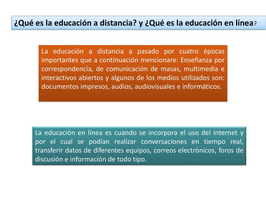 ¿Qué es la educación a distancia y ¿Qué es la educación en línea
