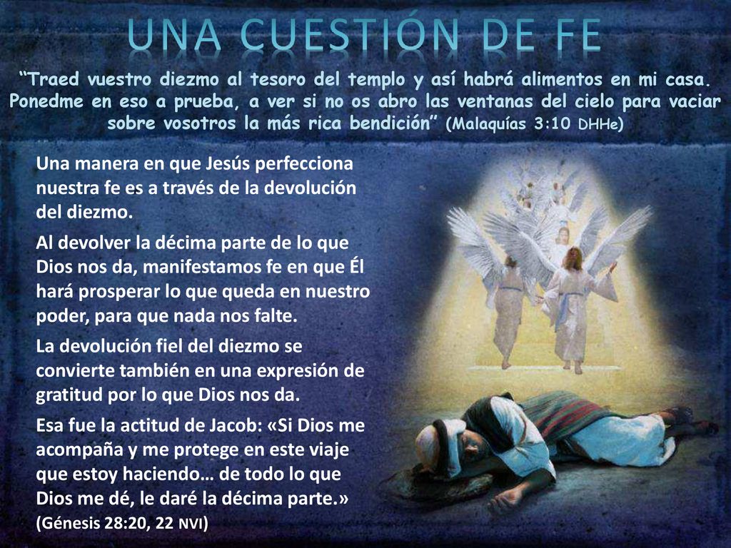 Traed vuestro diezmo al tesoro del templo y así habrá alimentos en mi casa. Ponedme en eso a prueba, a ver si no os abro las ventanas del cielo para vaciar sobre vosotros la más rica bendición (Malaquías 3:10 DHHe)