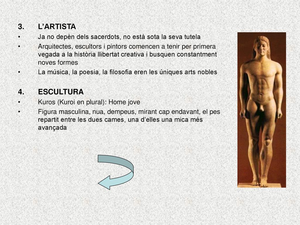 L’ARTISTA Ja no depèn dels sacerdots, no està sota la seva tutela.