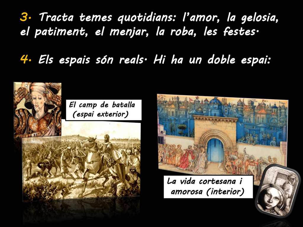 4· Els espais són reals. Hi ha un doble espai:
