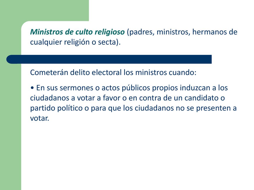 Ministros de culto religioso (padres, ministros, hermanos de cualquier religión o secta).
