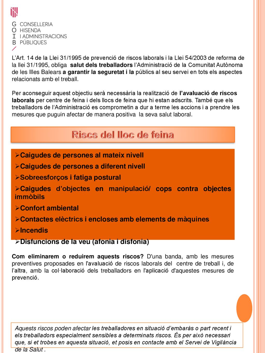 Riscs del lloc de feina Caigudes de persones al mateix nivell