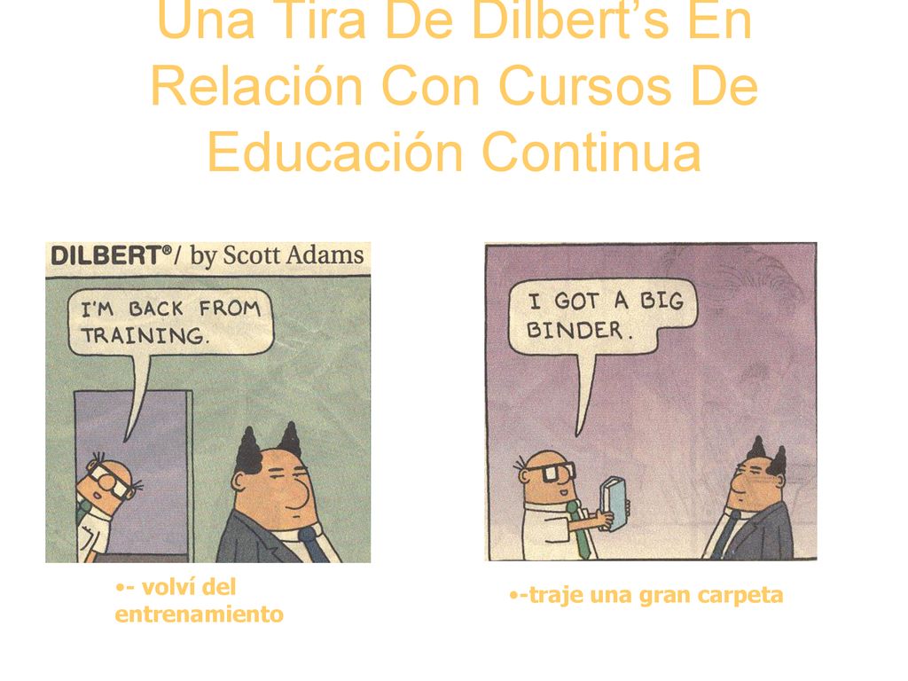Una Tira De Dilbert’s En Relación Con Cursos De Educación Continua