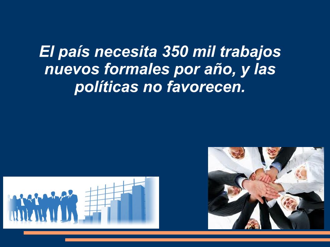 El país necesita 350 mil trabajos nuevos formales por año, y las políticas no favorecen.