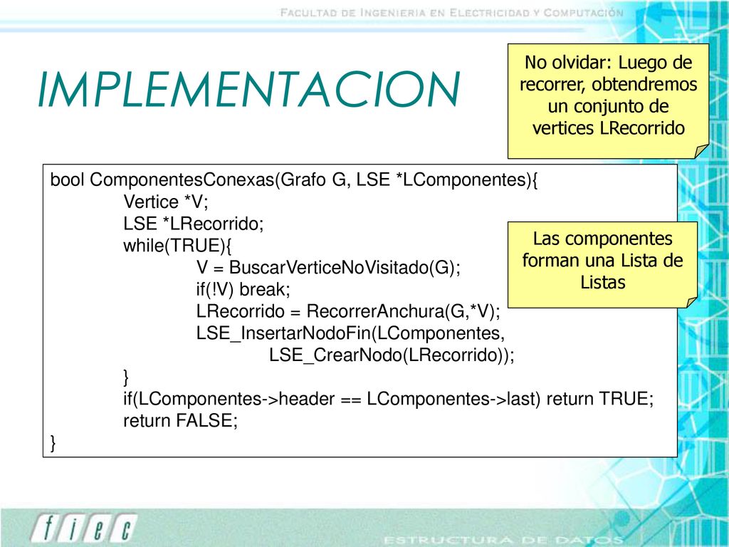 Las componentes forman una Lista de Listas