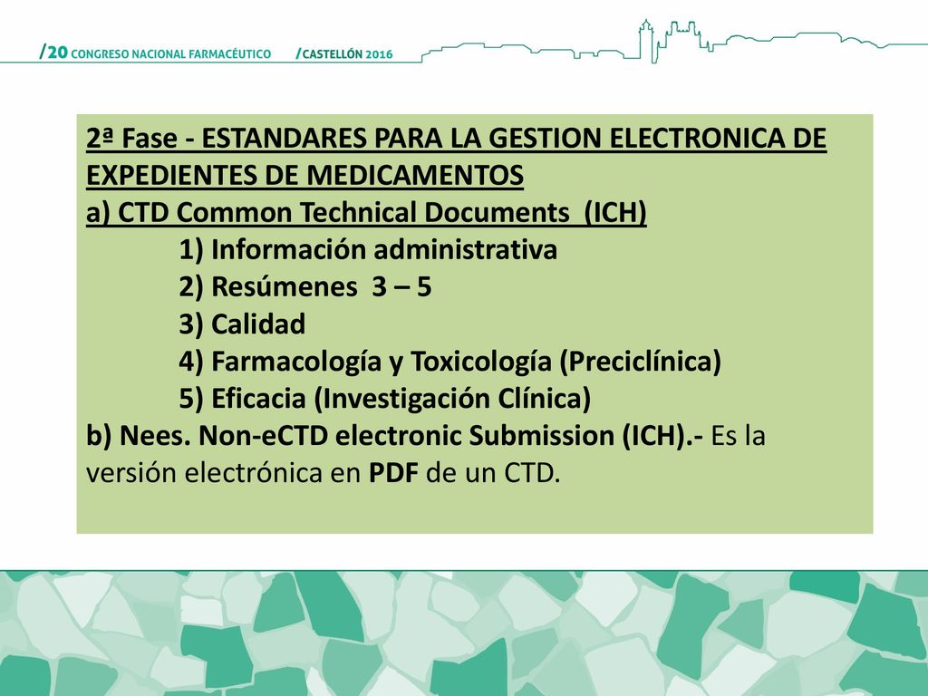 2ª Fase - ESTANDARES PARA LA GESTION ELECTRONICA DE EXPEDIENTES DE MEDICAMENTOS