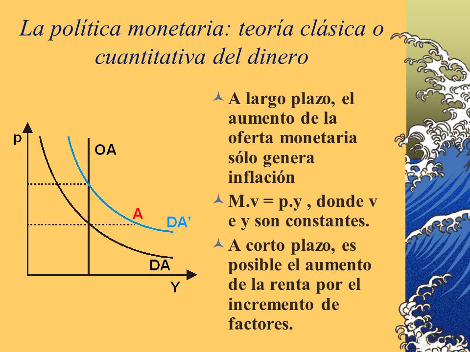 La política monetaria: teoría clásica o cuantitativa del dinero