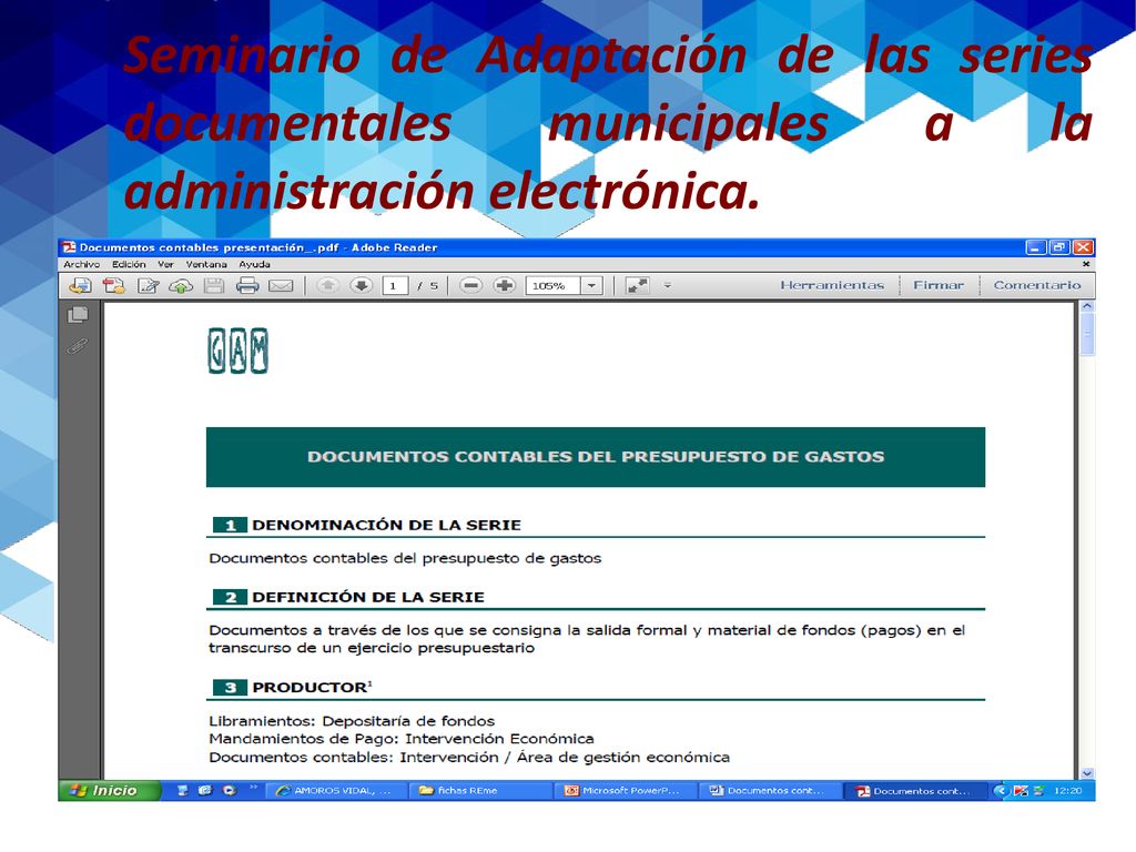 Seminario de Adaptación de las series documentales municipales a la administración electrónica.
