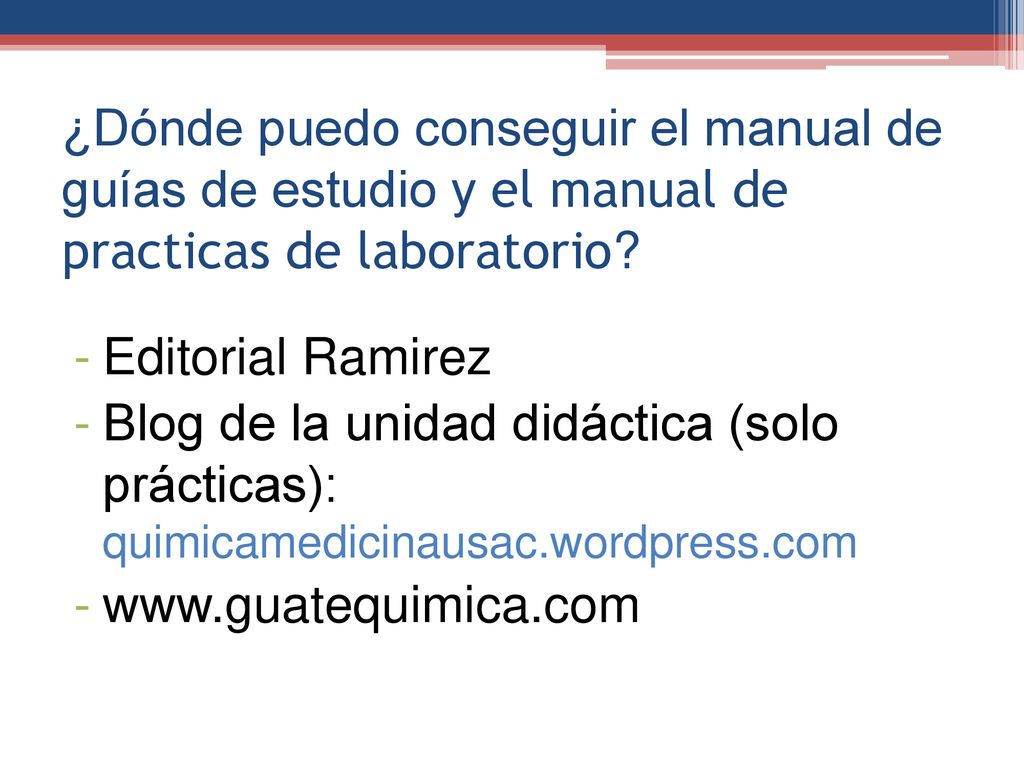 ¿Dónde puedo conseguir el manual de guías de estudio y el manual de practicas de laboratorio