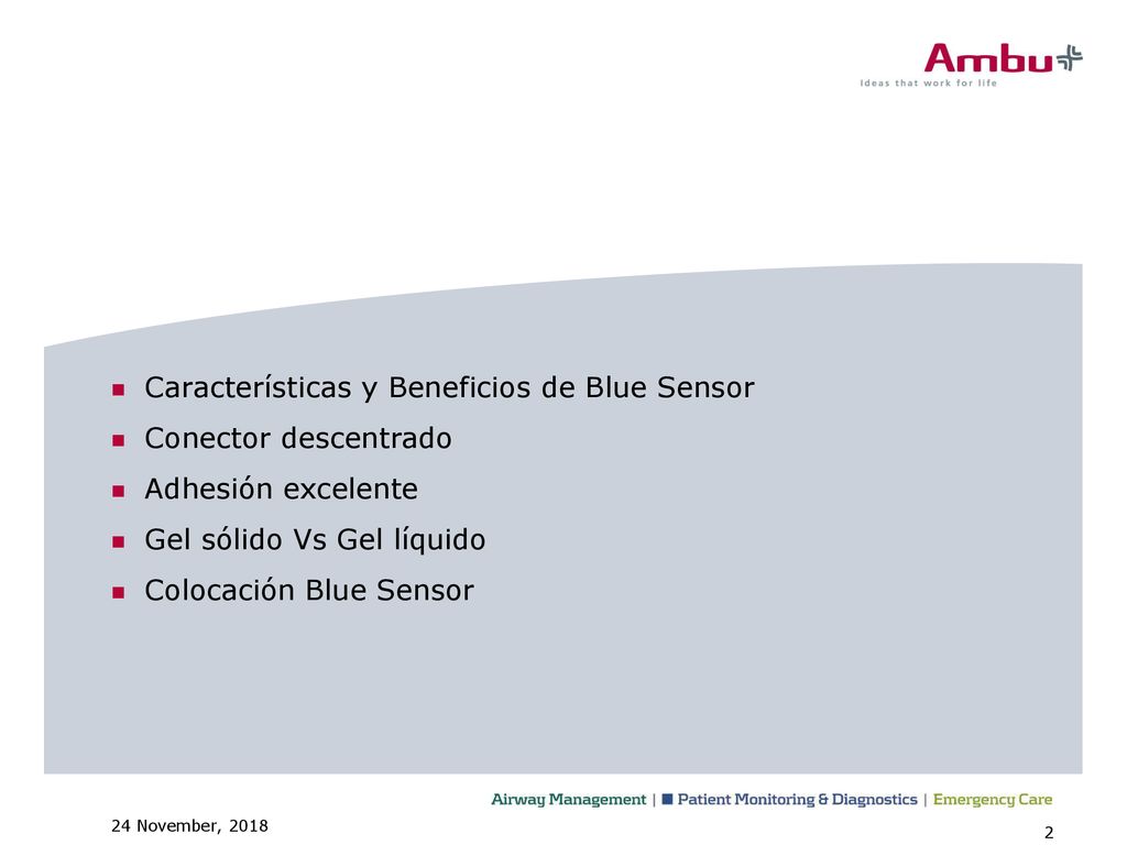 Características y Beneficios de Blue Sensor Conector descentrado