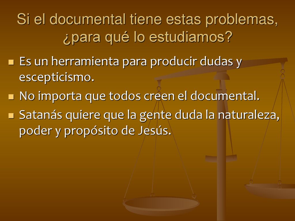 Si el documental tiene estas problemas, ¿para qué lo estudiamos