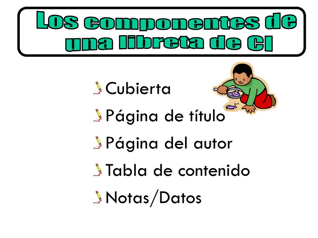 Cubierta Página de título Página del autor Tabla de contenido