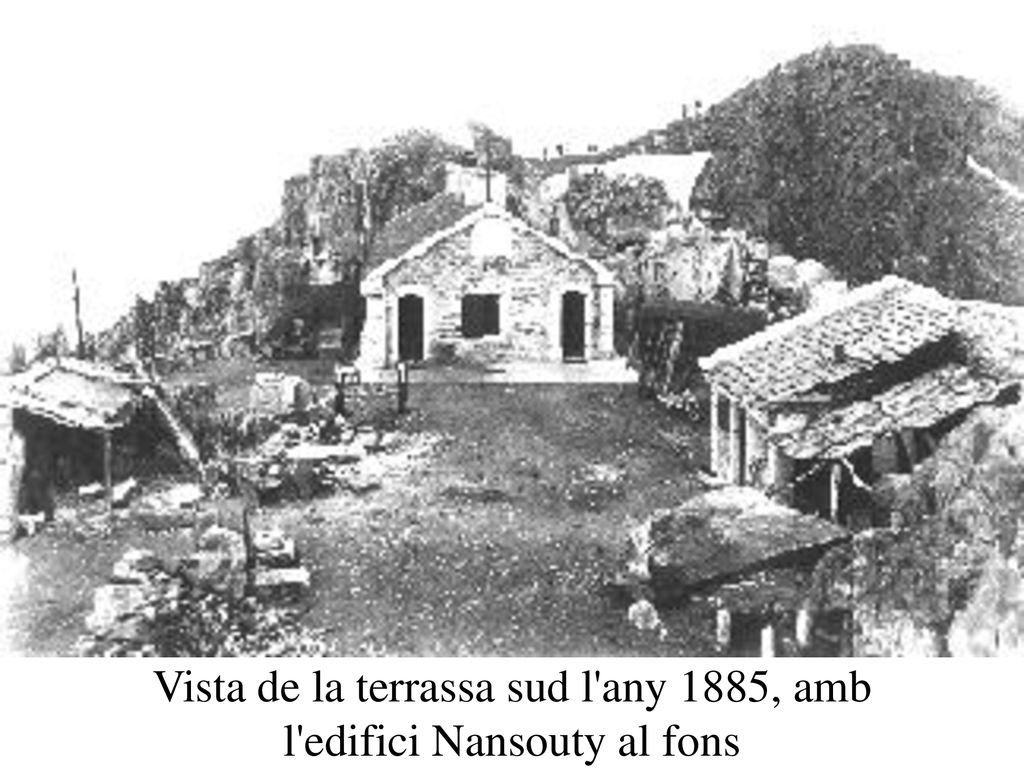 Vista de la terrassa sud l any 1885, amb l edifici Nansouty al fons