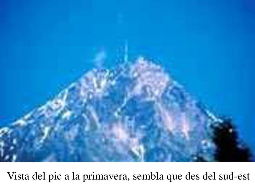 Vista del pic a la primavera, sembla que des del sud-est