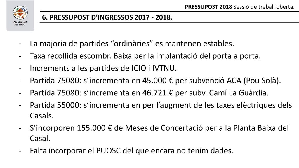La majoria de partides ordinàries es mantenen estables.