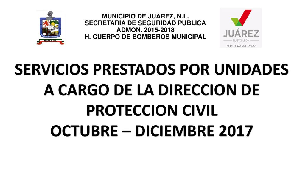 SERVICIOS PRESTADOS POR UNIDADES A CARGO DE LA DIRECCION DE