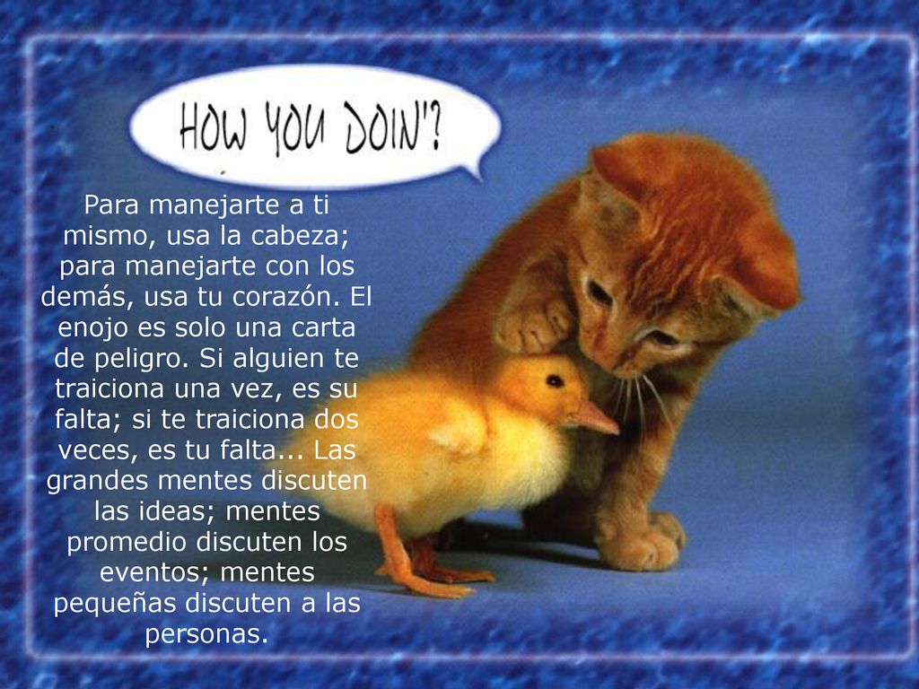 Para manejarte a ti mismo, usa la cabeza; para manejarte con los demás, usa tu corazón.