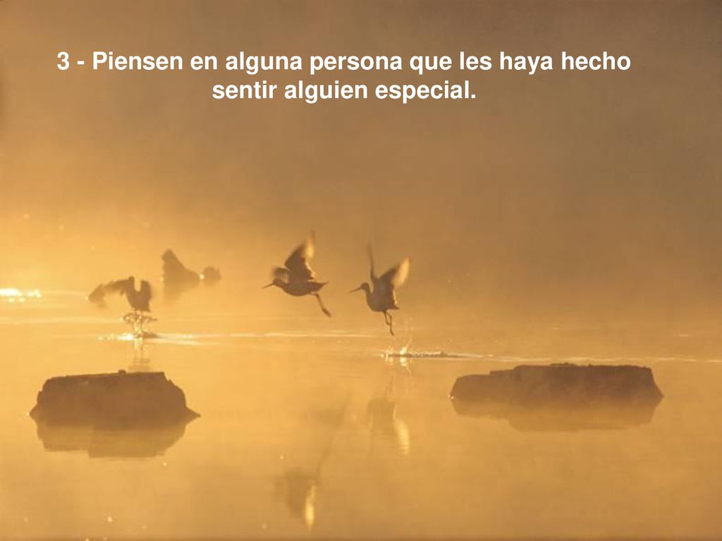 3 - Piensen en alguna persona que les haya hecho sentir alguien especial.