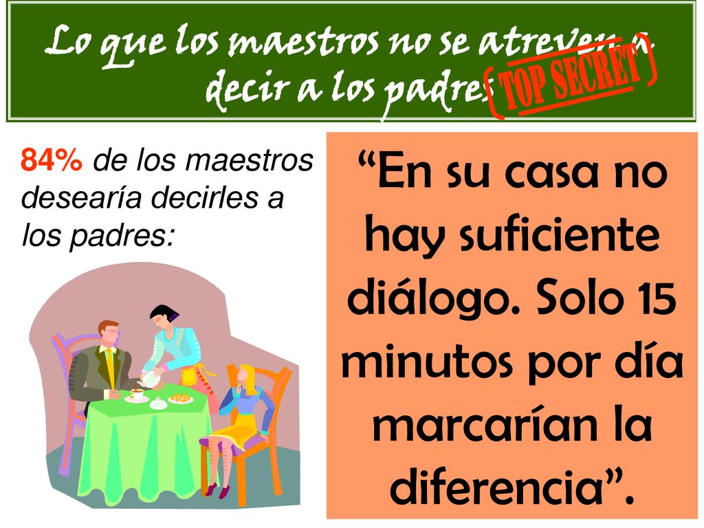 Lo que los maestros no se atreven a decir a los padres