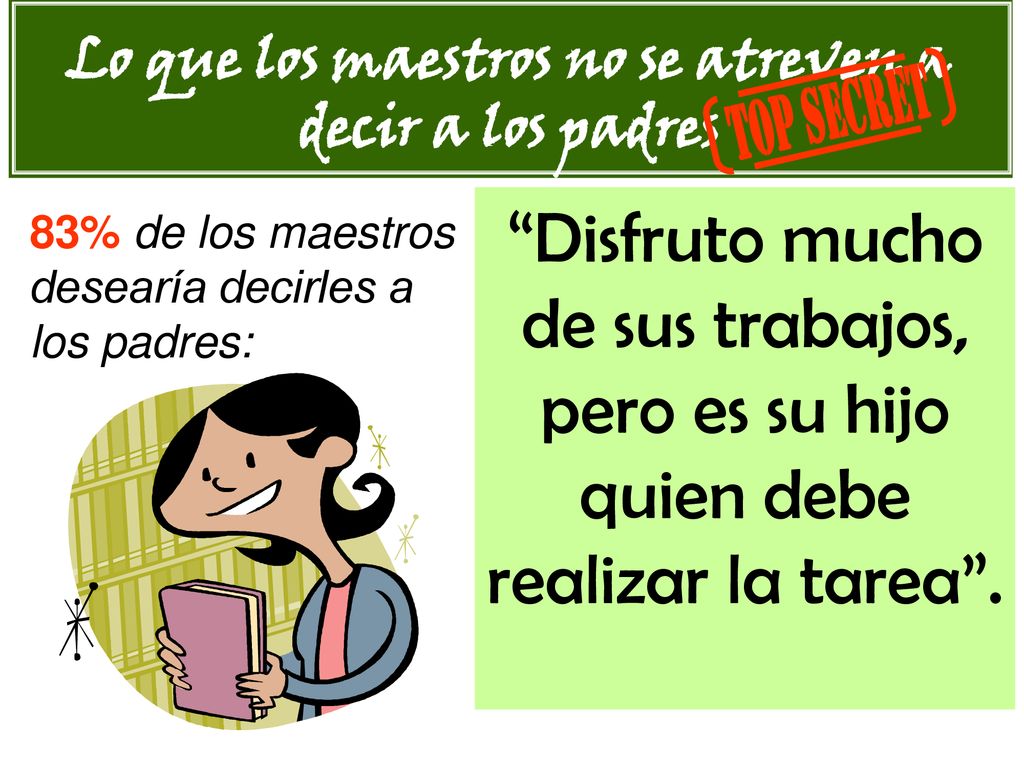 Lo que los maestros no se atreven a decir a los padres