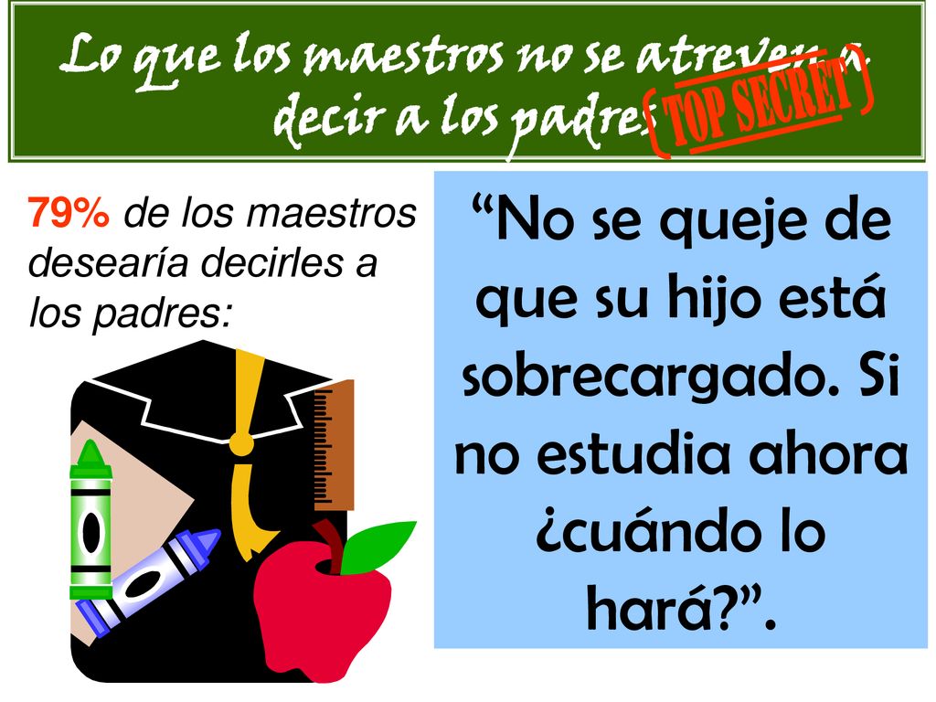 Lo que los maestros no se atreven a decir a los padres