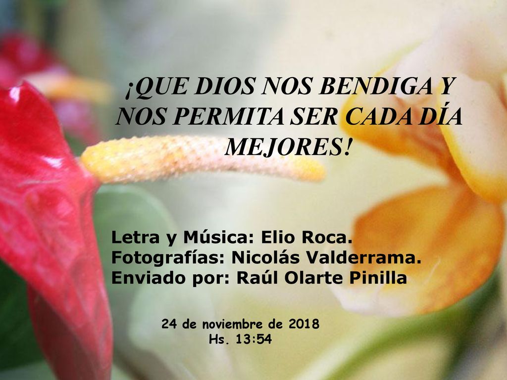 ¡QUE DIOS NOS BENDIGA Y NOS PERMITA SER CADA DÍA MEJORES!