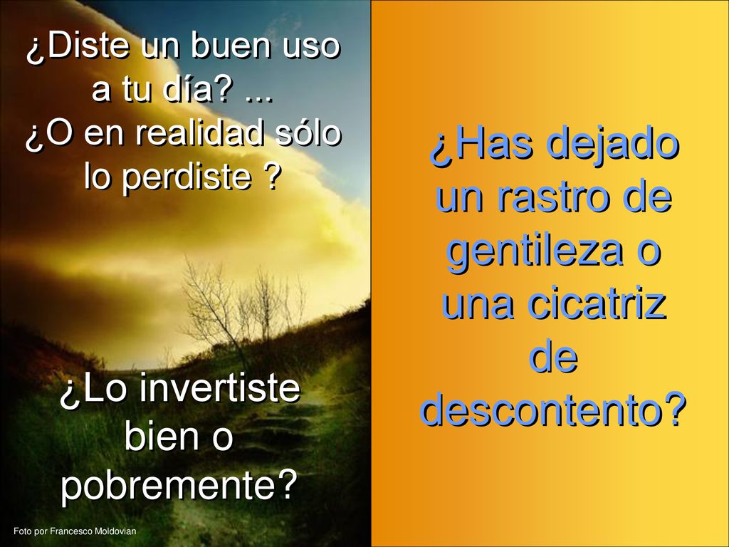 ¿Diste un buen uso a tu día ... ¿O en realidad sólo lo perdiste
