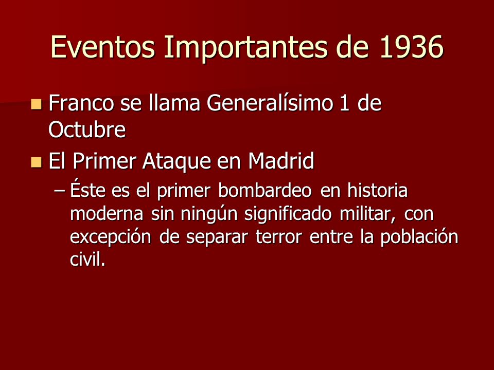 Eventos Importantes de 1936