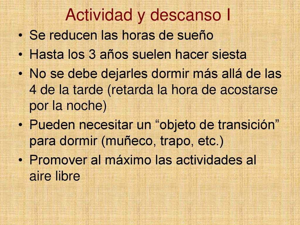 Actividad y descanso I Se reducen las horas de sueño