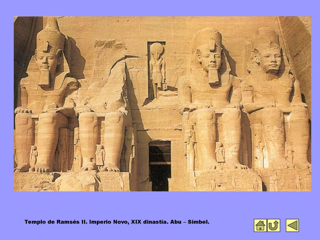 Templo de Ramsés II. Imperio Novo, XIX dinastía. Abu – Simbel.