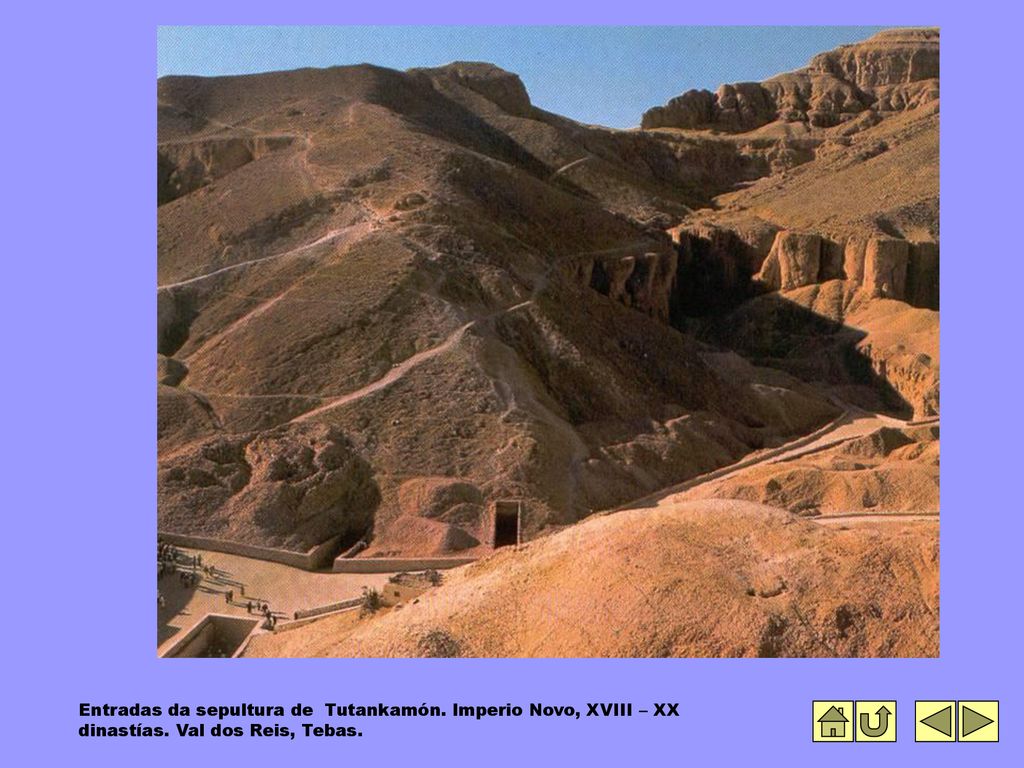 Entradas da sepultura de Tutankamón. Imperio Novo, XVIII – XX dinastías. Val dos Reis, Tebas.