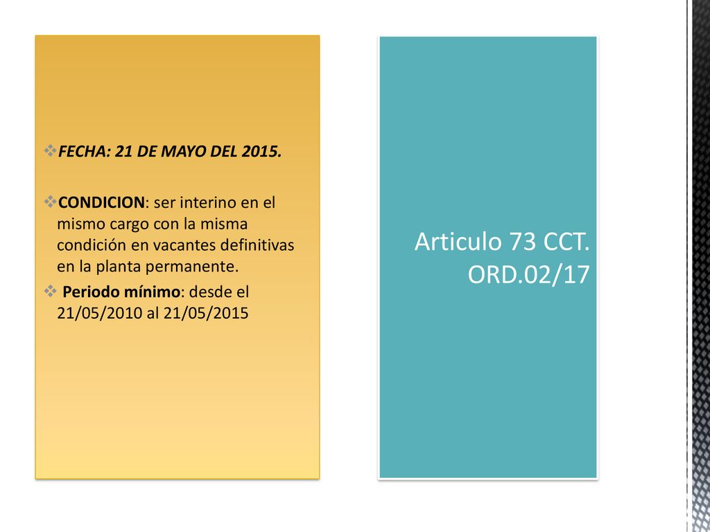 Articulo 73 CCT. ORD.02/17 FECHA: 21 DE MAYO DEL 2015.