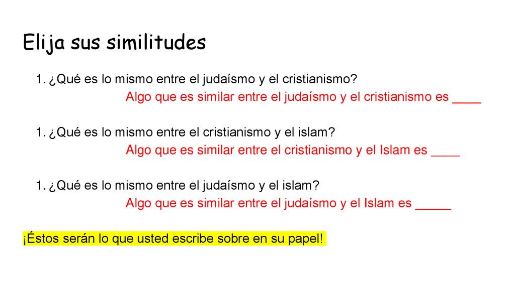 Elija sus similitudes ¿Qué es lo mismo entre el judaísmo y el cristianismo Algo que es similar entre el judaísmo y el cristianismo es ____.