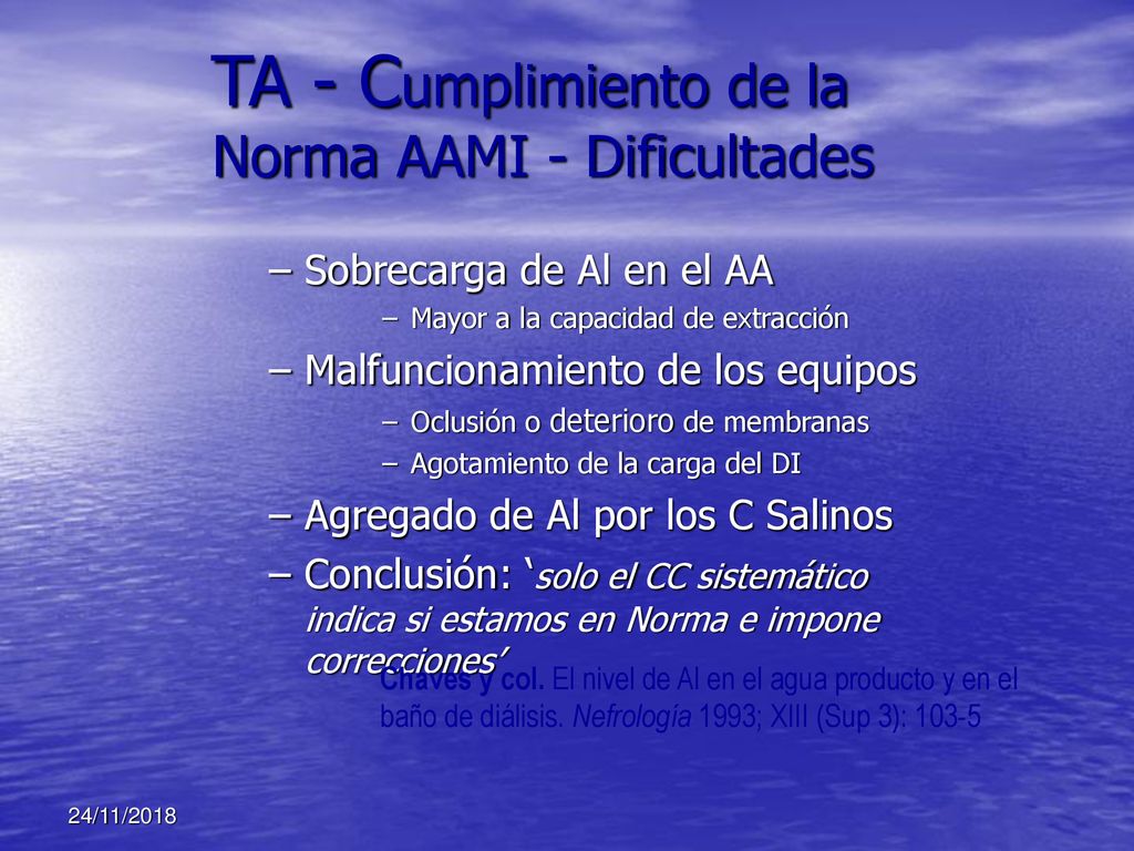 TA - Cumplimiento de la Norma AAMI - Dificultades