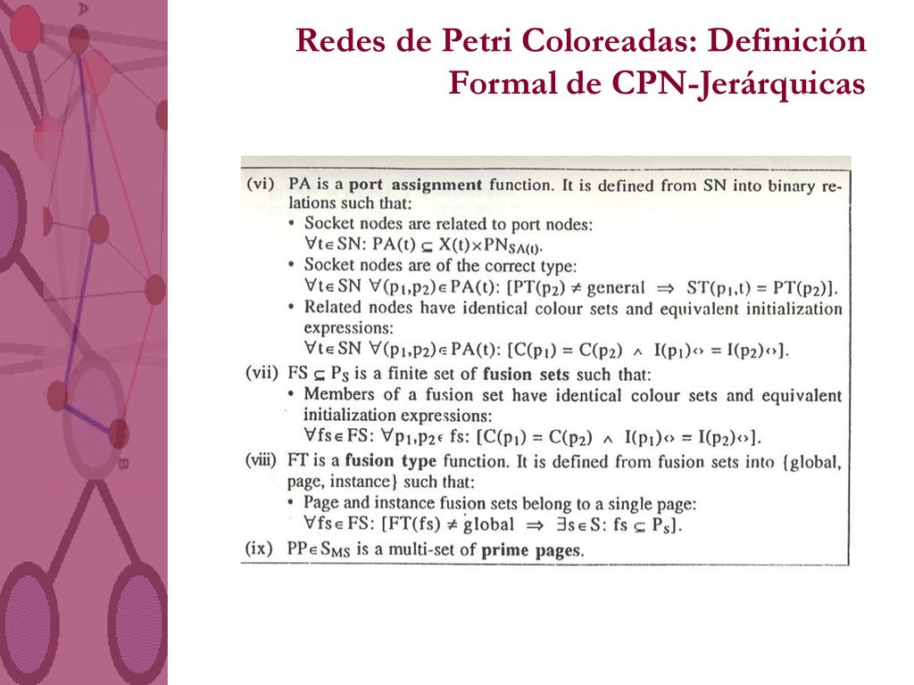 Redes de Petri Coloreadas: Definición Formal de CPN-Jerárquicas