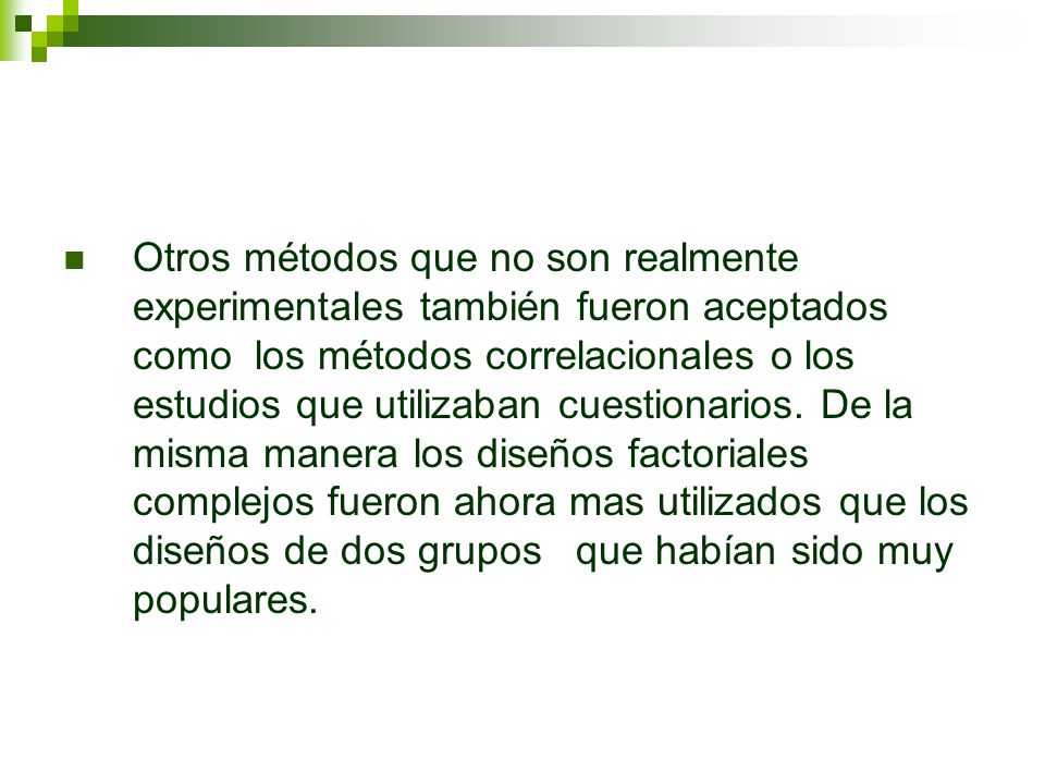 La psicología experimental ha dejado de ser un disciplina con objetos específicos de estudio hasta llegar a ser una materia principalmente metodológica.