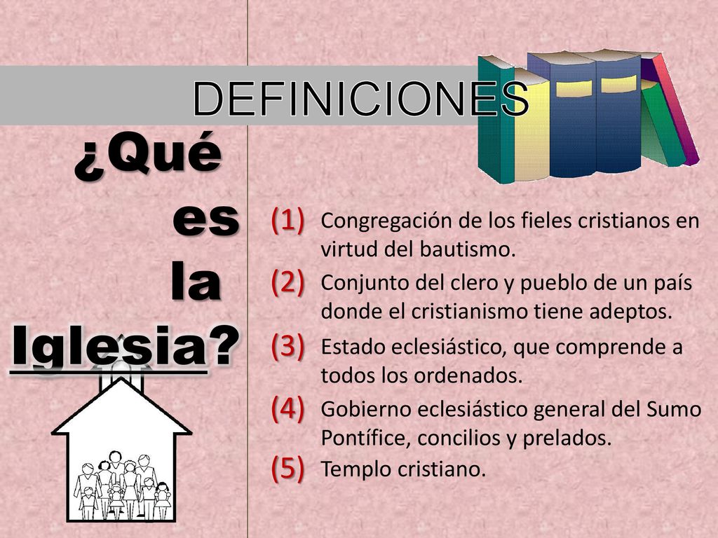 ¿Qué es la Iglesia DEFINICIONES (1) (2) (3) (4) (5)
