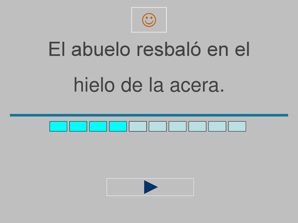  El abuelo resbaló en el hielo de la acera.