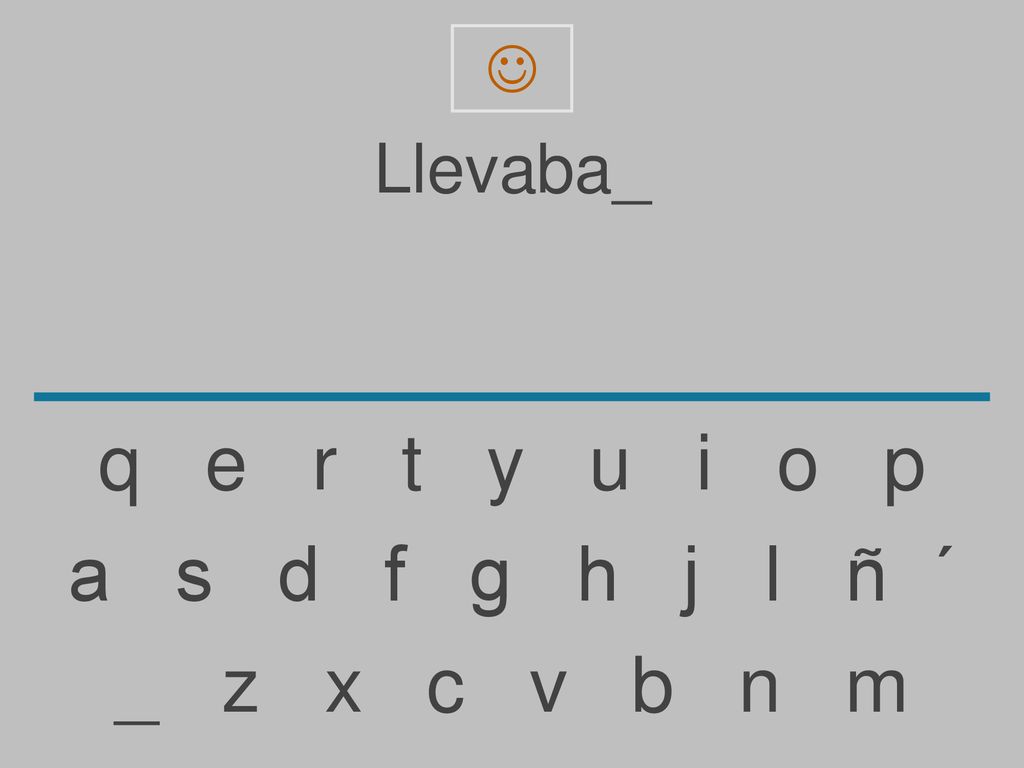  Llevaba_. q e r t y u i o p.