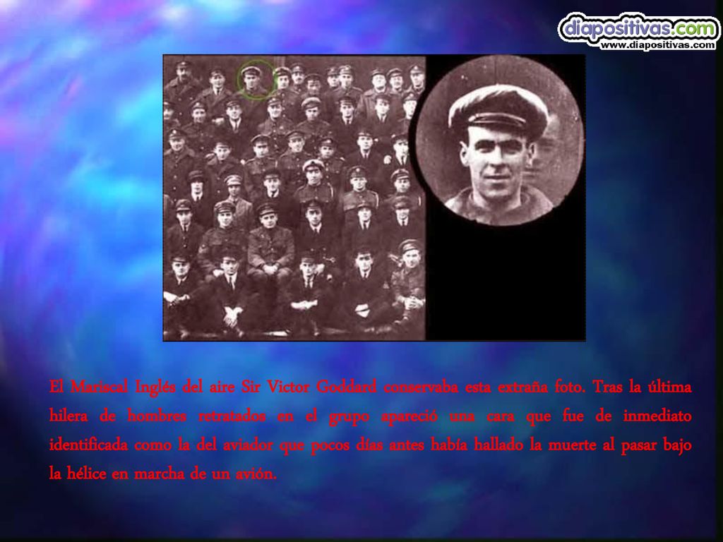 El Mariscal Inglés del aire Sir Victor Goddard conservaba esta extraña foto.