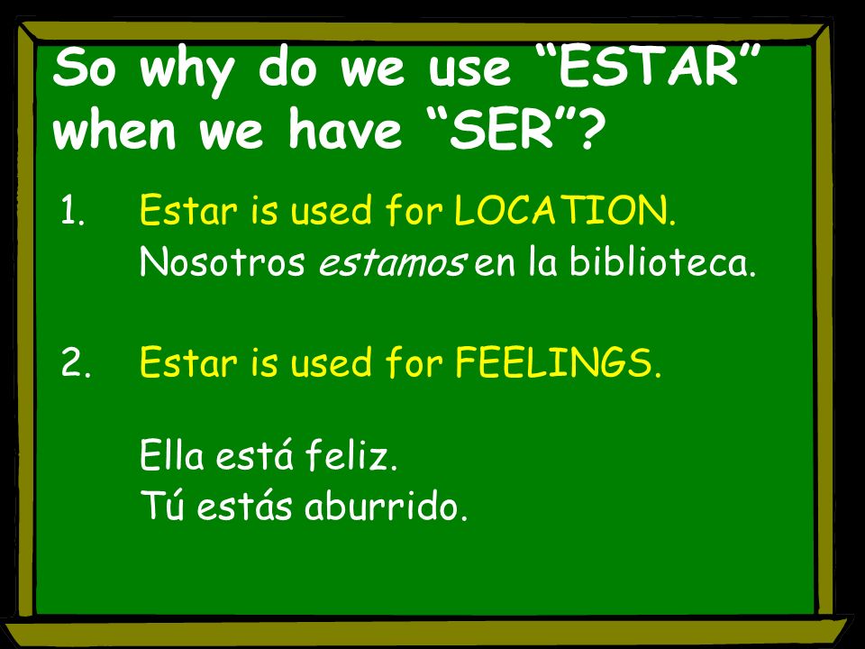 So why do we use ESTAR when we have SER