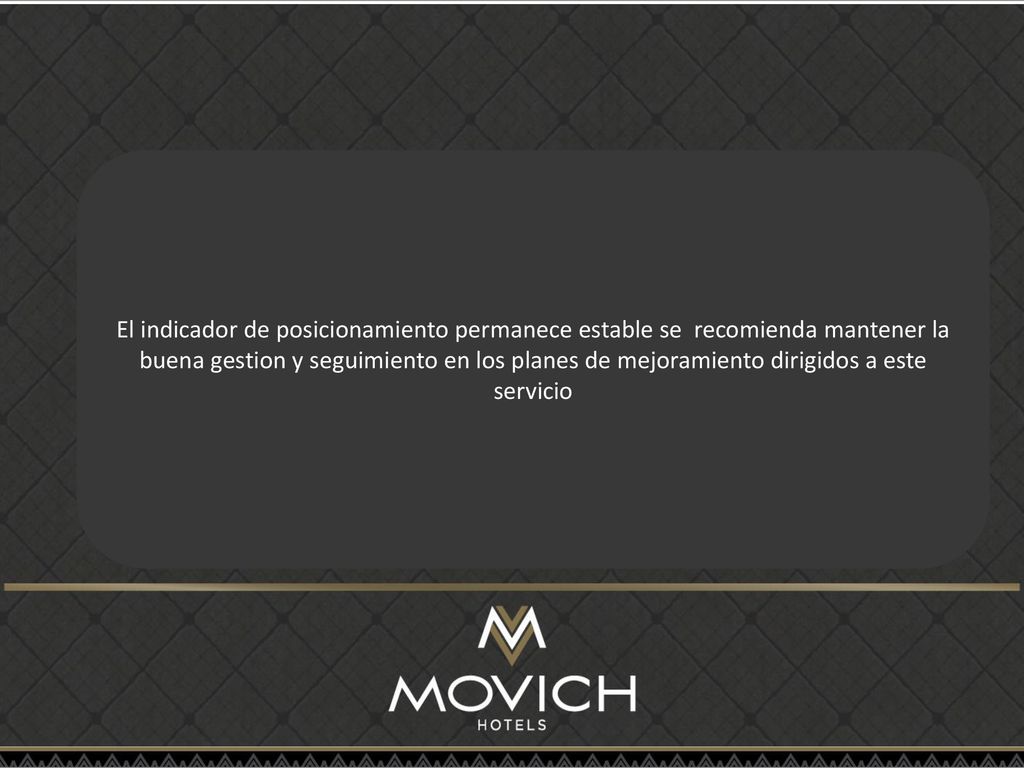 El indicador de posicionamiento permanece estable se recomienda mantener la buena gestion y seguimiento en los planes de mejoramiento dirigidos a este servicio