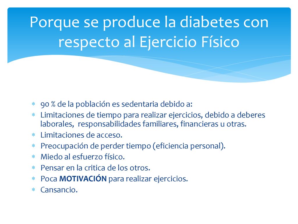 Porque se produce la diabetes con respecto al Ejercicio Físico