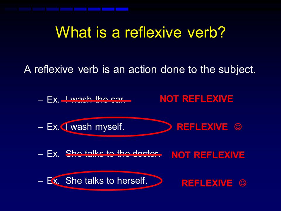 What is a reflexive verb