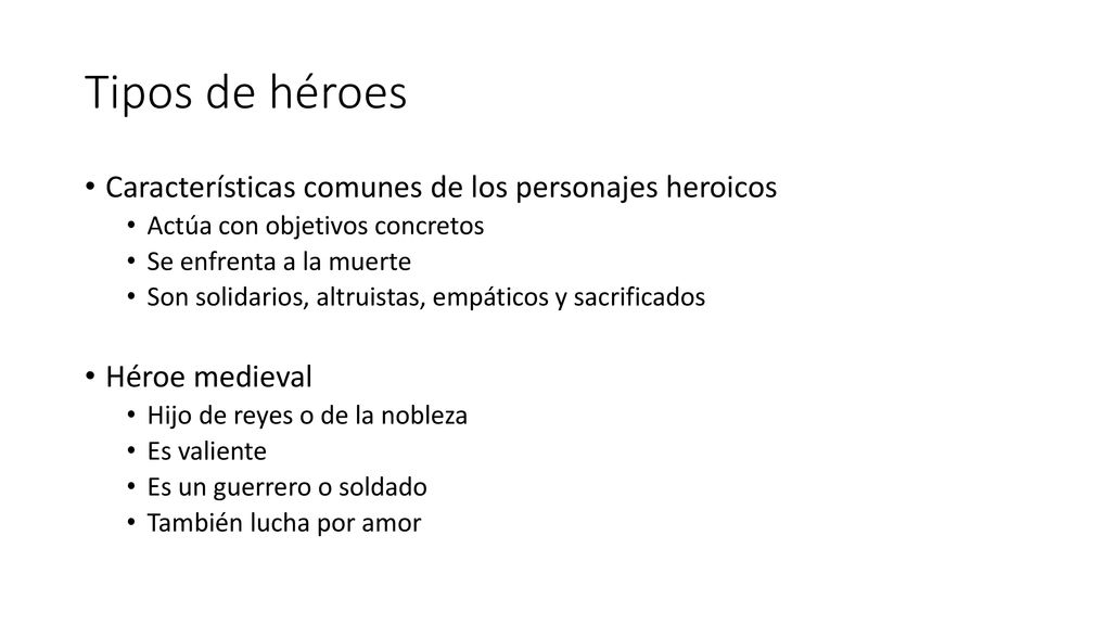 Tipos de héroes Características comunes de los personajes heroicos