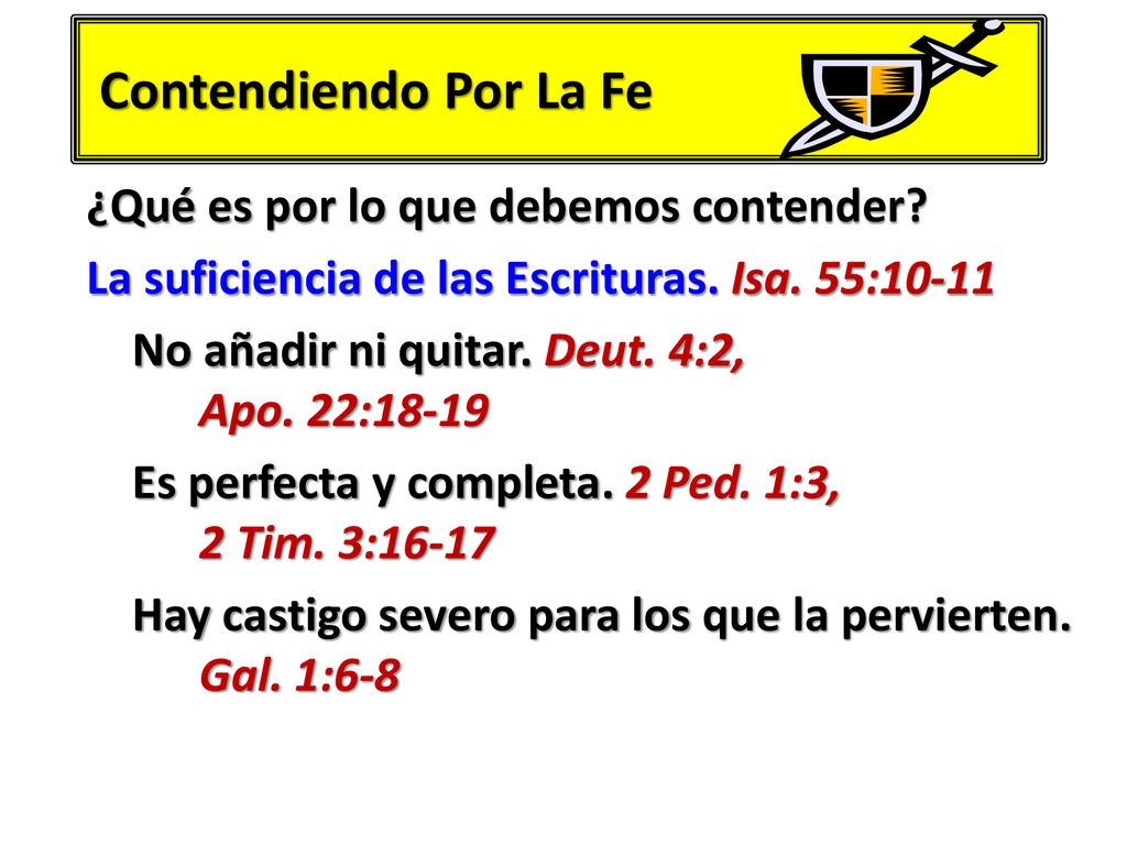 Contendiendo Por La Fe ¿Qué es por lo que debemos contender