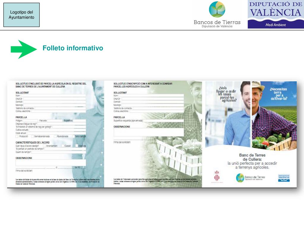 Logotipo del Ayuntamiento Folleto informativo