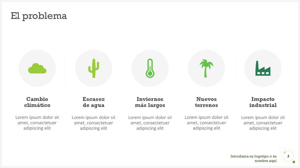 El problema Cambio climático Escasez de agua Inviernos más largos