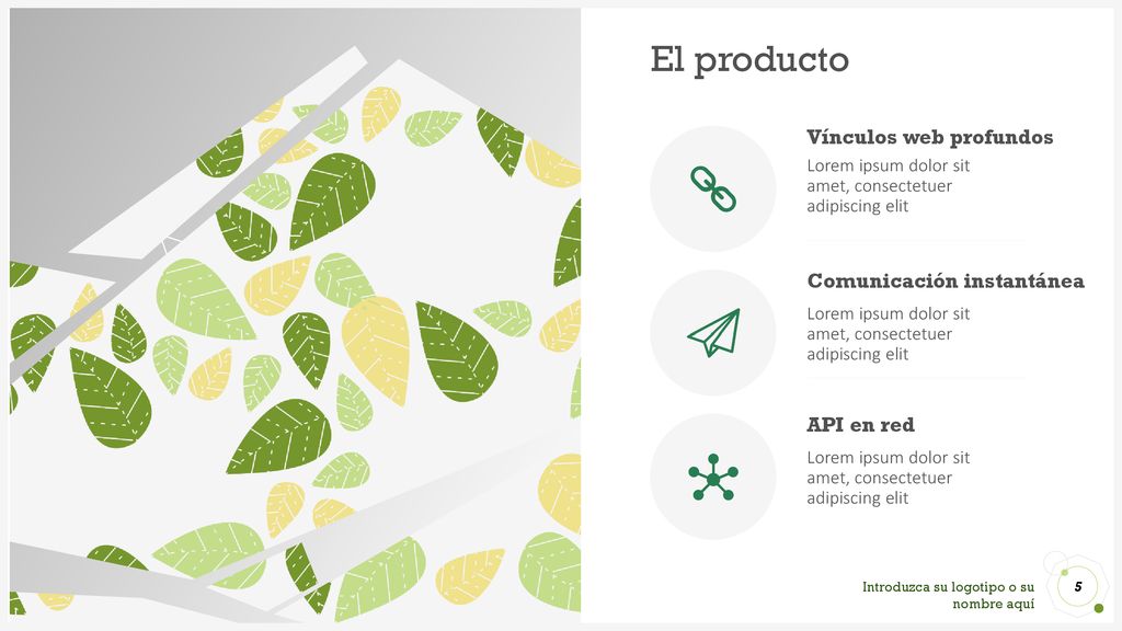 El producto Vínculos web profundos Comunicación instantánea API en red
